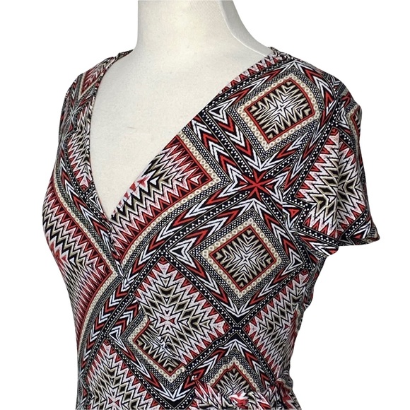 SUZY SHIER Wrap Short Sleeves Dress Size Small - Picture 7 of 10